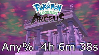 Pokémon Legends Arceus Any Speedrun in 4h 6m 38s [upl. by Gnilhsa]