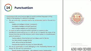 Class 5  Punctuation  Chapter 14  Everyday English Grammar [upl. by Abel910]