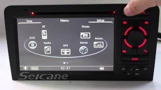 Aftermarket sat nav Touch screen radio for 20032011 Audi A3 S3 with gps dvd bluetooth 1080P IPOD SD [upl. by Ruelu]