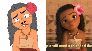 Where You Are Moana Drawing Meme  Moana funny drawing [upl. by Jerz]