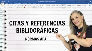 CITAS Y REFERENCIAS BIBLIOGRÁFICAS NORMAS APA ✅ [upl. by Cari]