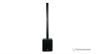 TURBOSOUND iNSPIRE iP2000 1000 Watt Powered Column Loudspeaker with a 12quot Subwoofer [upl. by Akiemahs]