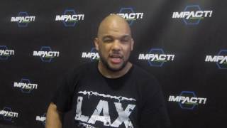 LAX Homicide Interview at GFWImpact Wrestling at Universal Studios Orlando July 2017 [upl. by Rachele]