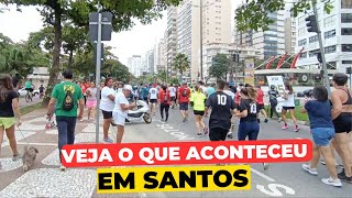 Corrida 10 KM tribuna Fm na orla da praia de Santos [upl. by Minsat]