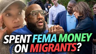 quotSpent FEMA Money On Migrantsquot Woman Upset Theyre Only Getting 750 From Kamala Harris Biden 😳 [upl. by Oberheim]