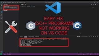 FIX CC PROGRAMS NOT RUNNING PROPERLY ON VS CODE EASY FIX  100 WORKING [upl. by Niran]