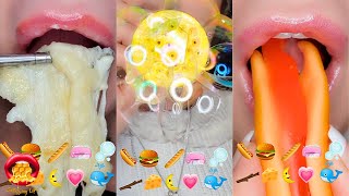 Satisfying ASMR EATING EMOJI FOOD CHALLENGE Mukbang 먹방 [upl. by Prospero]