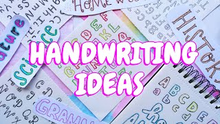 DIFFERENT HANDWRITING STYLES for SCHOOL PROJECTS 🌜 CUTE WAYS TO WRITE LETTERS and TITLES [upl. by Dorfman331]