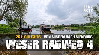 Weserradweg 25 Highlights  von Minden nach Nienburg [upl. by Yekciv921]