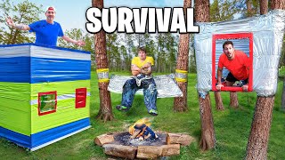 We Built Duct Tape Survival Shelters [upl. by Aitnecserc685]