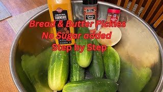 Bread and butter pickles no added sugar ￼ [upl. by Suirrad]