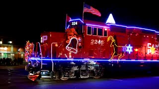 CP HOLIDAY CHRISTMAS TRAIN IN MONTREAL QUEBEC [upl. by Htebi290]