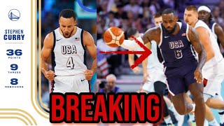 Steph Curry 36 Points vs Serbia GUARANTEES Gold for Team USA Lebron James TRIPLE DOUBLE [upl. by Lednam]