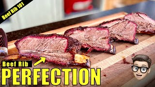 Beef Ribs 101  How to smoke perfect beef ribs every time on the Kamado Joe [upl. by Korns]