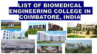 17 Colleges of Biomedical Engineering In Coimbatore India [upl. by Dearr]