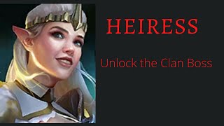 Heiress Great Early Game Support and Key to Help Building Your Clanboss Team [upl. by Naeroled]