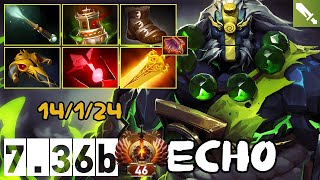 Earth Spirit Mid  14124  Echo  736b  Immortal Dota 2 Pro Plays [upl. by Nywrad]