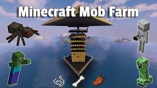 SIMPLE AFK Minecraft Mob Farm For Java 117  9850 Items per hour  Giveaway [upl. by Cheryl]