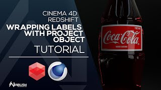 Cinema 4D amp Redshift  Wrapping a label around a Coke bottle [upl. by Birkett]