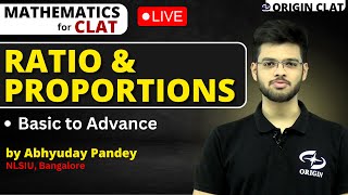 Ratio amp Proportions  Maths for CLAT 2025  Quantitative Technique  Abhyuday Pandey [upl. by Carpenter]