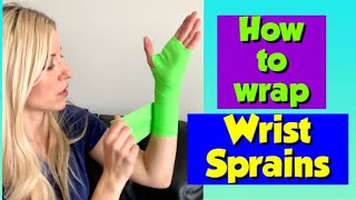 How to Wrap a Wrist Sprain with an Elastic Bandage  Nursing Skill Tutorial [upl. by Ilegna]