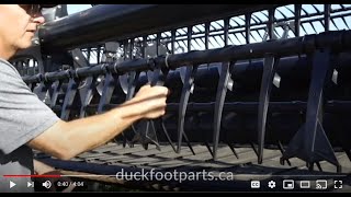 The Duck Foot  Original Slip Over Paddle Tine Decreases Harvest Header Loss [upl. by Dnamra]