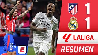 ATLÉTICO DE MADRID se lo empató 11 al REAL MADRID agónicamente EN UN PARTIDAZO CALIENTE  La Liga [upl. by Hewet]