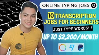 10 Transcription Websites For Beginners  Up To 2200 Monthly  Typing Jobs From Home [upl. by Anilave]