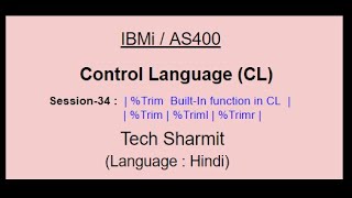 Trim Builtin function in cl program  Triml Builtin function in cl program  Trimr function [upl. by Morrison]