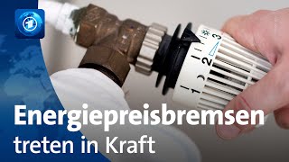 Strom und Gaspreise Energiepreisbremsen treten in Kraft [upl. by Komarek95]