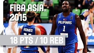 Injured Blatches Heroic DoubleDouble Performance v Japan  2015 FIBA Asia Championship [upl. by Nivled838]