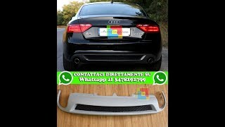 DIFFUSORE AUDI A5 COUPE SPORTBACK 20072011 SPOILER SOTTO PARAURTI POSTERIORE SLINE [upl. by Lednic]