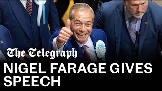 In full Nigel Farage heckled in speech as new MP of Clacton [upl. by Asserrac]