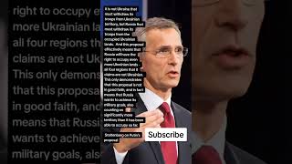 Stoltenberg on Putin’s proposal Quotes [upl. by Egidio]