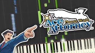 Phoenix Wright Ace Attorney  PursuitCornered Theme Piano Tutorial Synthesia [upl. by Hebert]