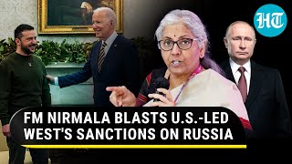 Europe Hurt Own Nirmala dresses down West for sanctions on Russia Hails India  Watch [upl. by Fafa207]