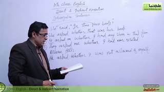 10th Class English Lec 2 Direct amp Indirect Narration  Interrogative Sentences  Class 10 English [upl. by Klaus]