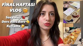 Final Haftası Vlog🤯 Akademik kadına bravo 🤡 Kutlama🧚🏻‍♀️ Vize sonuçları 📋 Derste Özet Yaptım🥹 [upl. by Airrehs928]