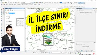 Türkiye İl ve İlçe Sınırlarını İndirme  ArcGIS  HGM [upl. by Maddis]