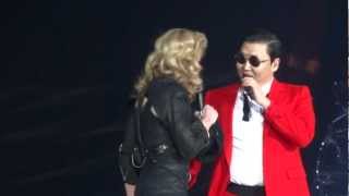 Madonna And Psy  MDNA Give It 2 Me  Gangnam Style  Music  Madison Square Garden [upl. by Llorrac]