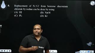 Replacement of N2Cl from benzene diazonium chloride by iodine can be done by using [upl. by Atnohs]