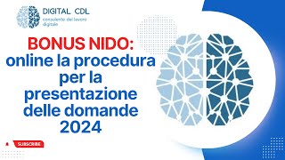 Bonus nido online la procedura per la presentazione delle domande 2024 [upl. by Lona86]