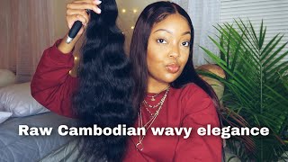 Yummy Extensions Initial Review and Unboxing Raw Cambodian Wavy Elegance [upl. by Maryrose620]