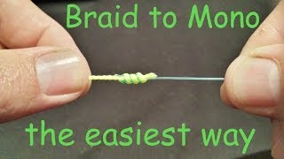 Powerful Smooth Fishing Knot for Leader Braid to Mono or Fluorocarbon  Best Fishing Knots 2021 [upl. by Petes775]