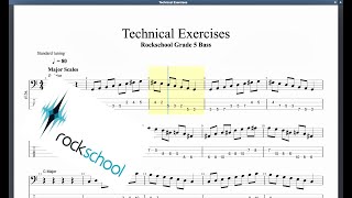 Technical Exercises Rockschool Grade 5 Bass [upl. by Panther192]