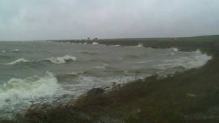 Afsluitdijk holland dijk storm windkracht 8 tot 9 netherlands enclosing dyke friesland [upl. by Ahseinet593]