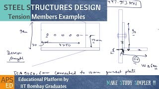 Tension Members Design Solved Example  Design of Steel Structures [upl. by Tildi]