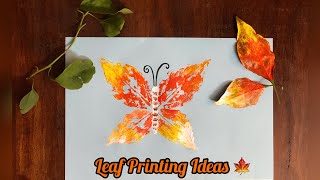 Different ways of Leaf Printing  Leaf Printing Technique  DIY Leaf Printing  Daily Art [upl. by Rebeca525]