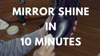 A Mirror Shoe Shine In 10 Minutes Or Less 👞 Alden Shell Cordovan [upl. by Frederick]