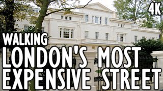 You Need £42000000 to Live Here  Kensington Palace Gardens  Wealthy London 4K Walking Tour [upl. by Faucher]